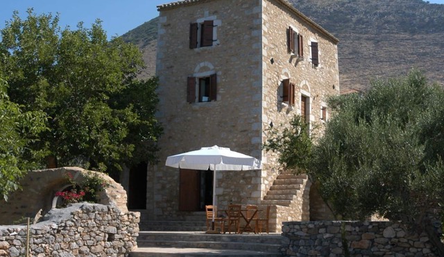 A medieval tower house with huge garden and amazing sea views. in Lefktro