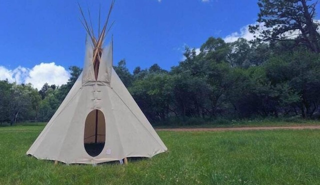 Fawn Tipi, Rustic Fawn Tipi by Bighorn Mountains in Story