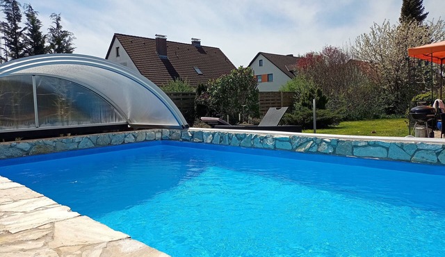 Mod. Apartment. with pool u. Veranda am Brombachsee - Wellness Oasis. Dogs welcome in Theilenhofen