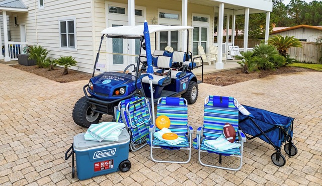 Ocean Breeze*Vibes*FirePit*Heated Pool*Golf Cart*Bikes* in Miramar Beach