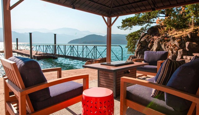 The Overlook | Luxury Lakeside Home with Dock in Harrison Hot Springs